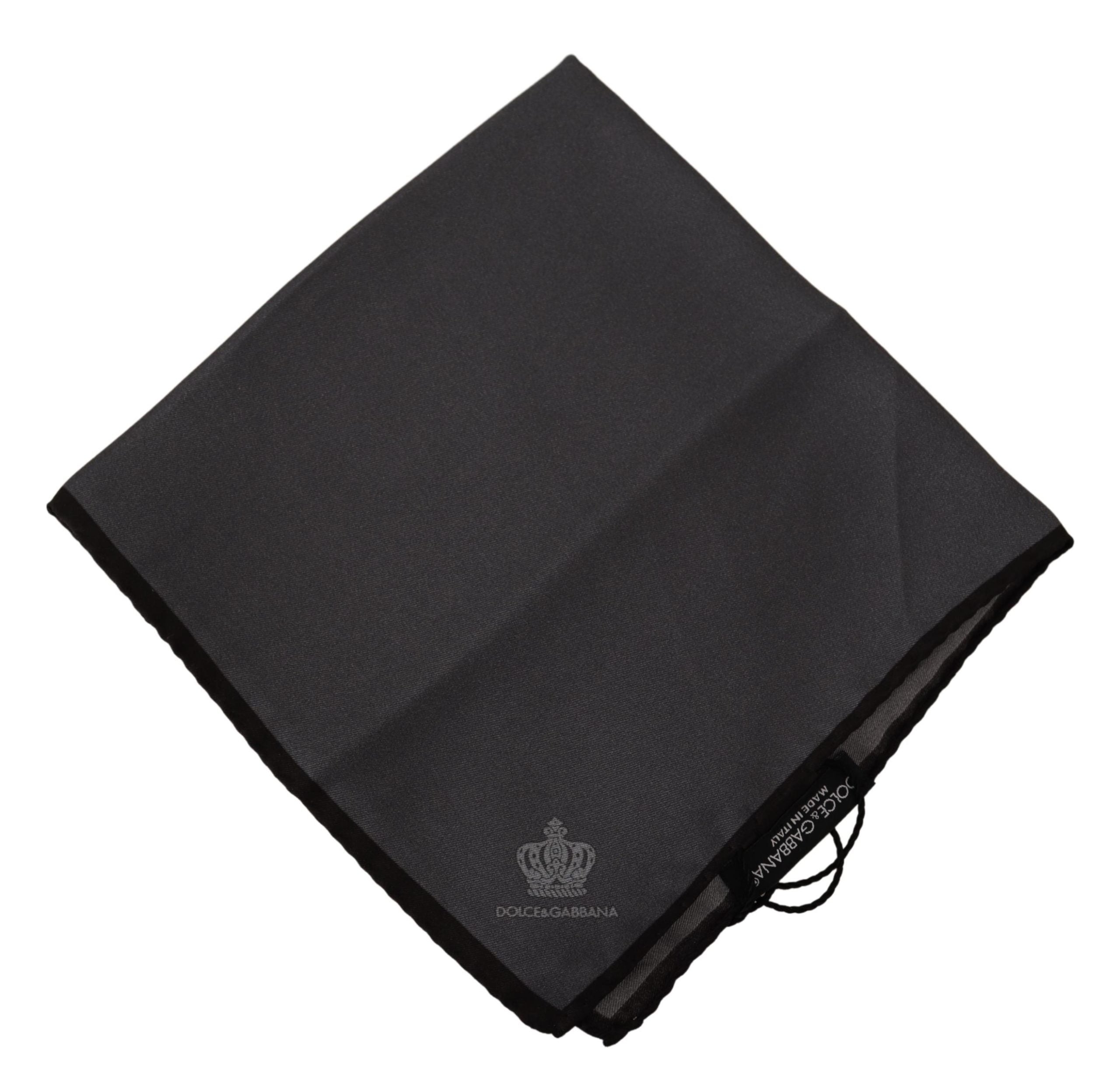 Dolce & Gabbana Black Silk Pocket Square