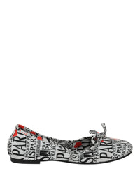 Balenciaga Womens Leopold Printed Ballet Flats