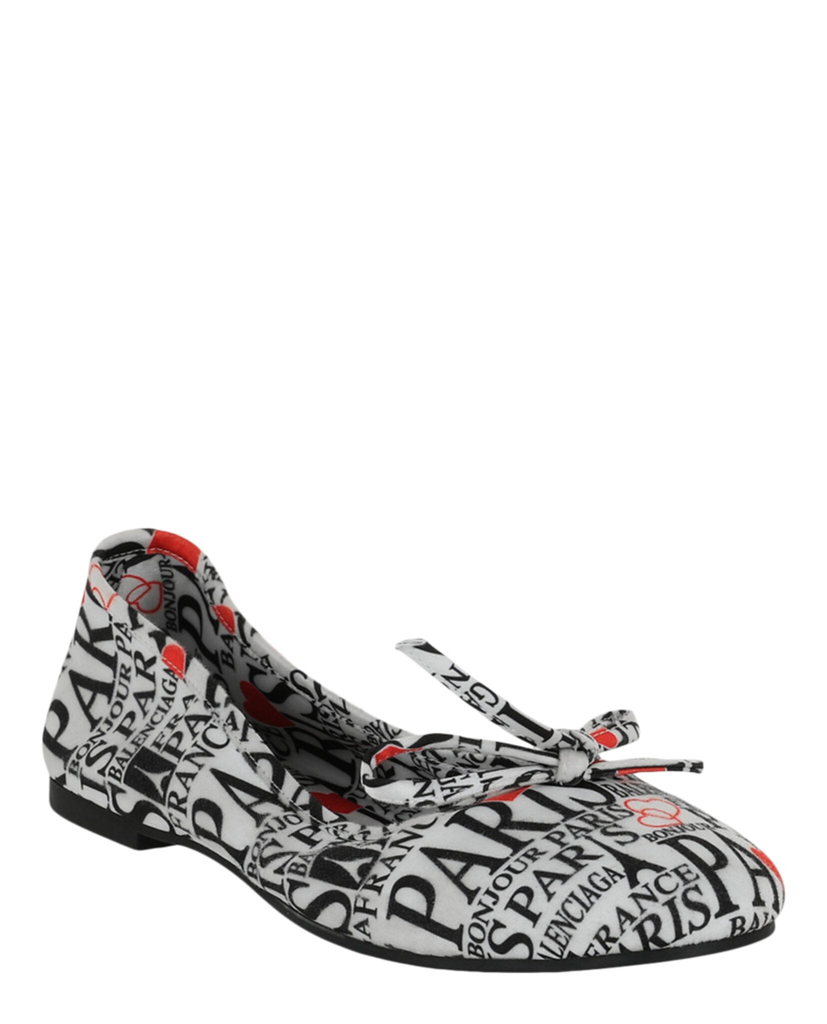 Balenciaga Womens Leopold Printed Ballet Flats