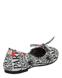 Balenciaga Womens Leopold Printed Ballet Flats
