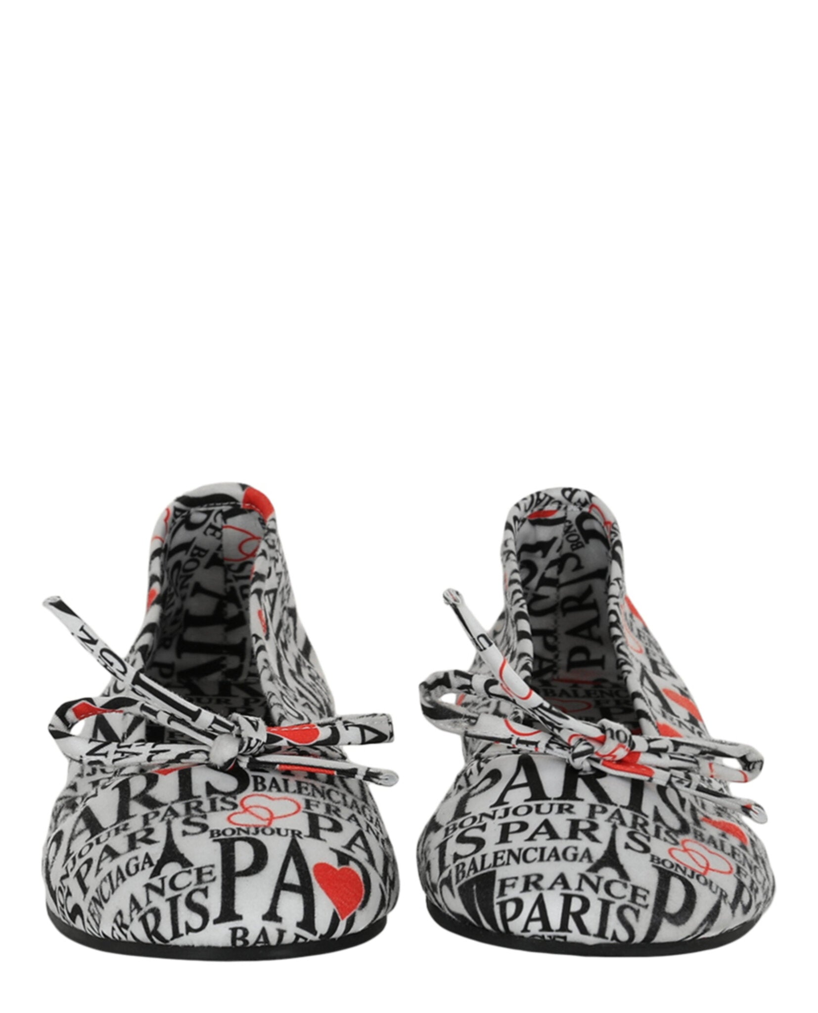 Balenciaga Womens Leopold Printed Ballet Flats