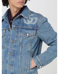 Gucci Oversized Denim Jacket GG Logo Men