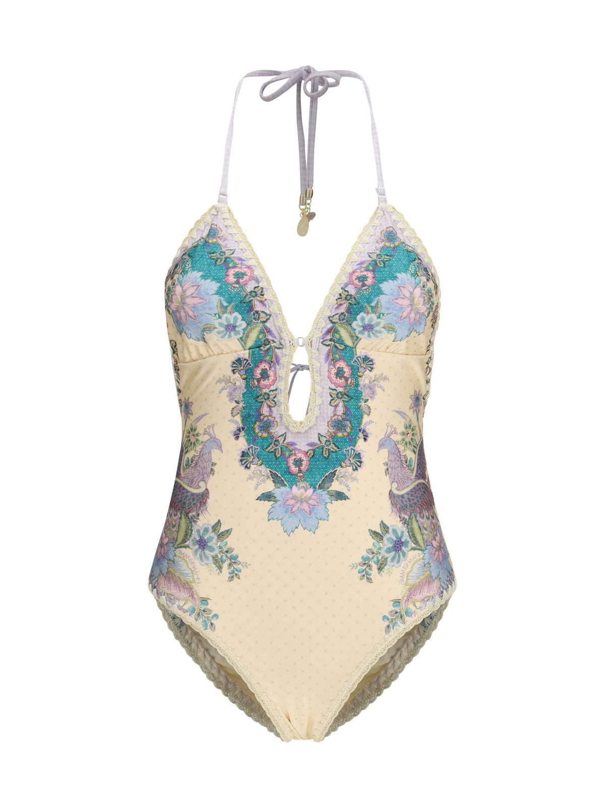 Zimmermann Women Indra Crochet Detail One-Piece Swimsuit