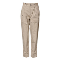 Dolce & Gabbana Beige Cotton High Waisted Women's Pants