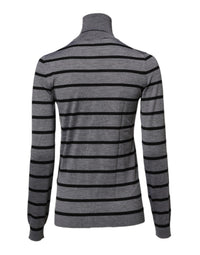 Dolce & Gabbana Gray Floral Embroidery Pullover Women's Sweater