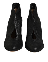 Gianvito Rossi Metallic Black Pump Stiletto Heels Women's Shoes
