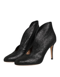 Gianvito Rossi Metallic Black Pump Stiletto Heels Women's Shoes