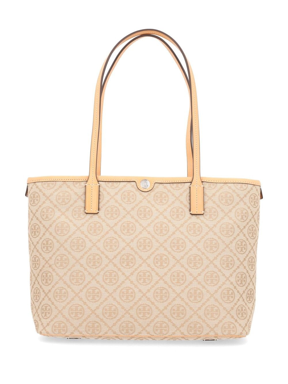 Tory Burch Women "T Monogram Zip" Small Tote Bag