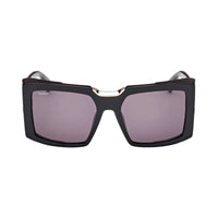 Max Mara Max Mara Sunglasses Square Full Rim, Shiny Black Frame and Smoke Lens MM012401A