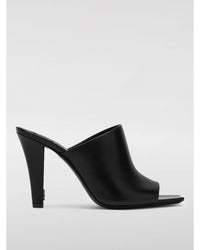 Saint Laurent Leather Mules Heels Women Black 6.5 Black