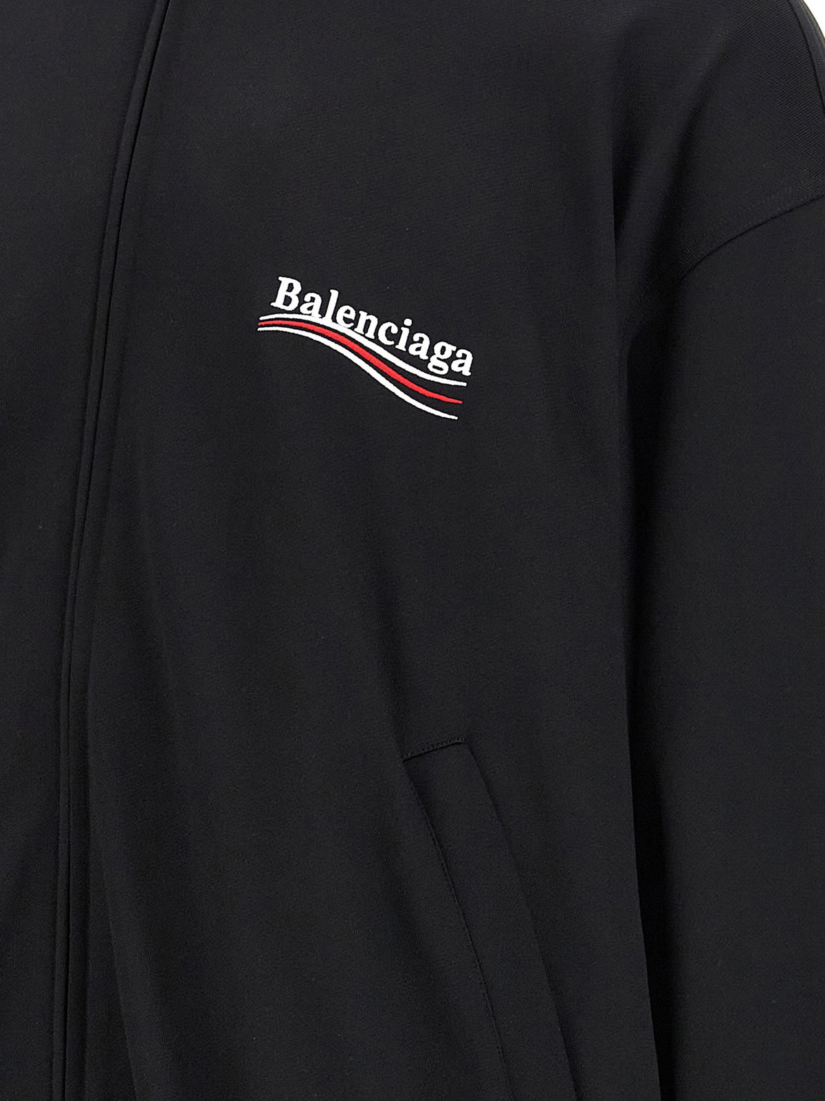Balenciaga Men Logo Embroidery Sweatshirt