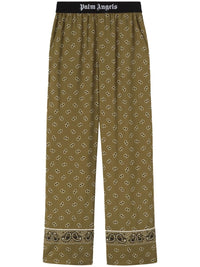 Palm Angels Women Straight Paisley Print Pants