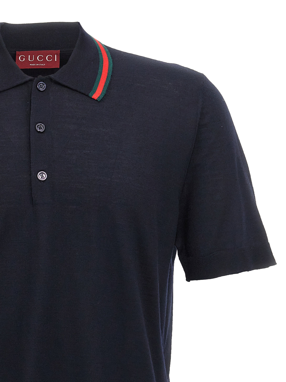GUCCI Gucci Men Web Ribbon Polo Shirt