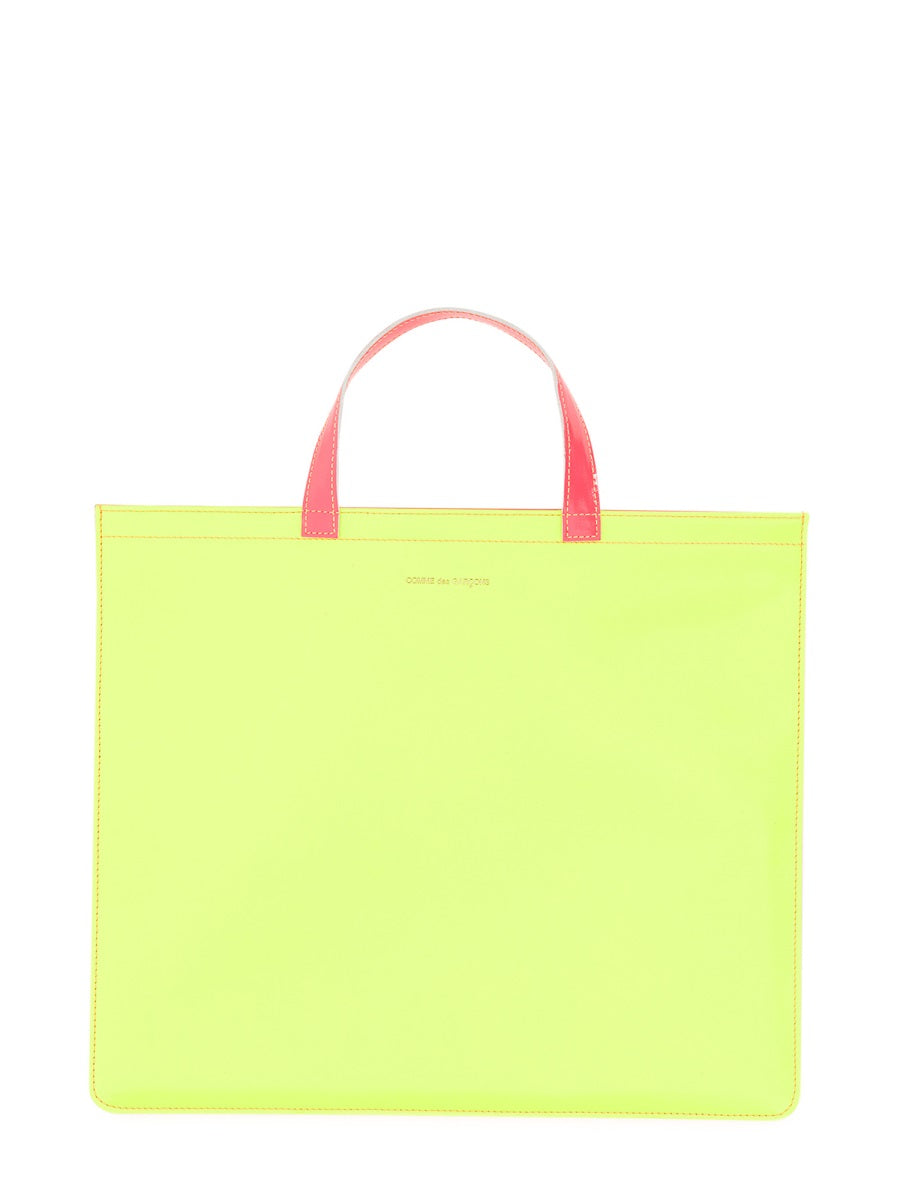 COMME DES GARCONS WALLET Comme Des Garcons Wallet Unisex Super Fluo Leather Tote Bag