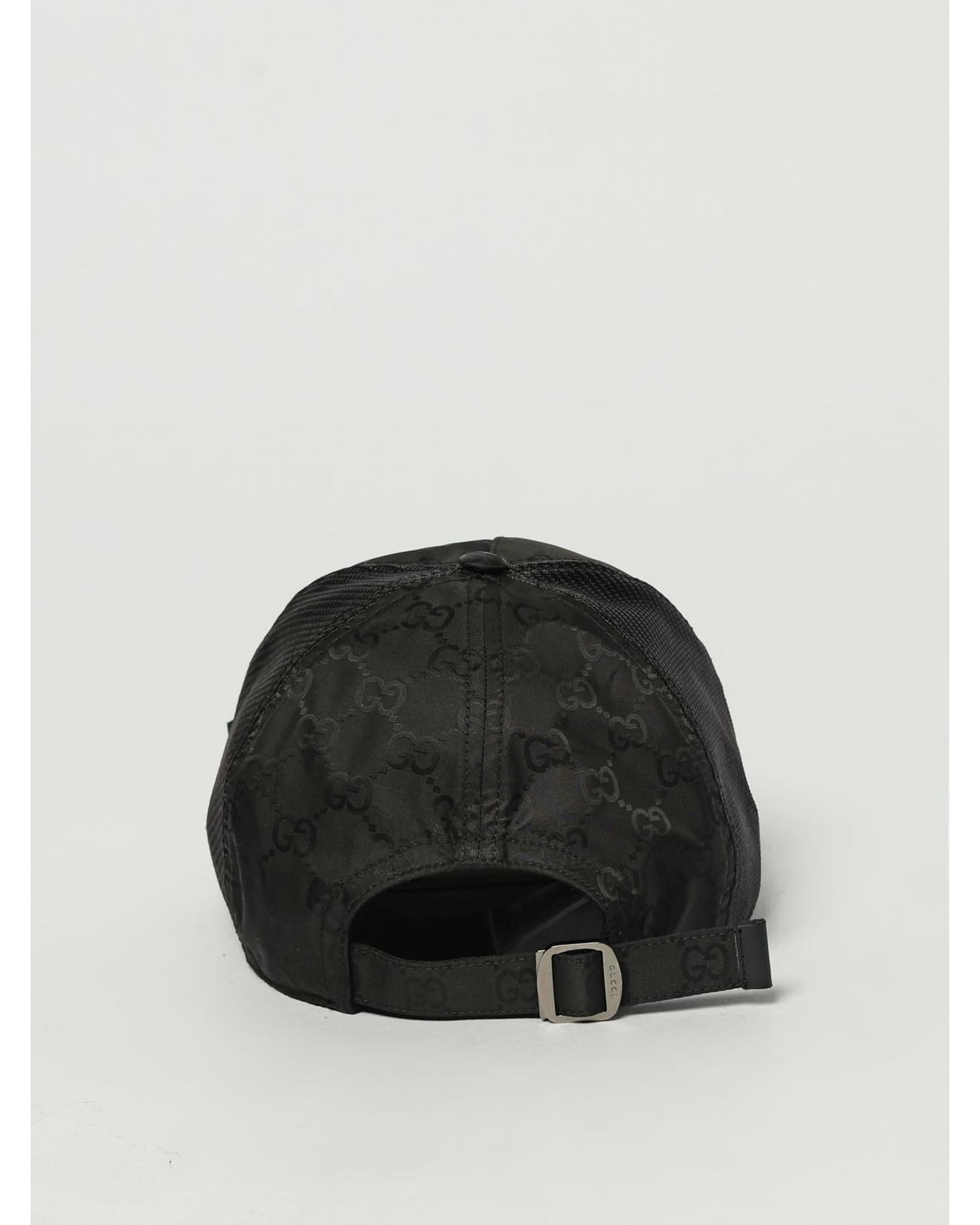 Gucci GG Logo Baseball Cap Men Black Hats