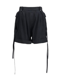 Alexander Mcqueen Women Cotton Shorts With Belt