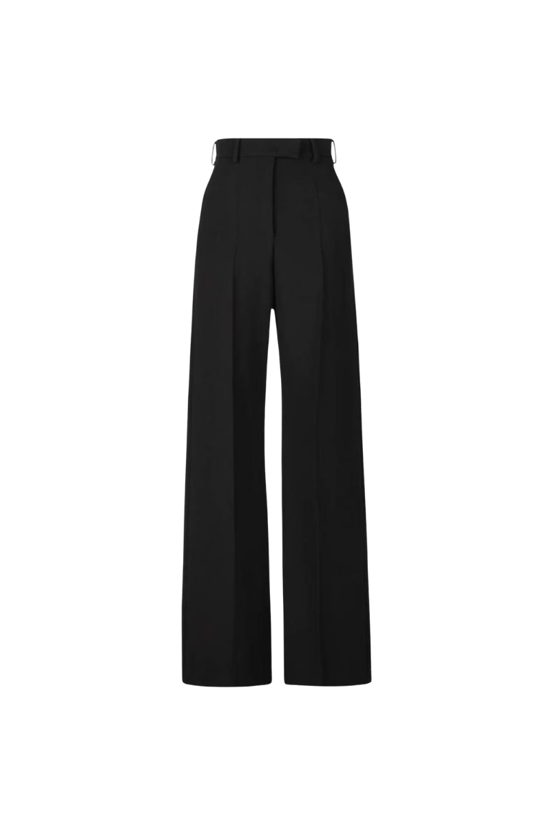 Valentino Garavani Valentino Solid Mid Rise Loose Straight Casual Pants Nero 3B0Rb5D07Ly_0No