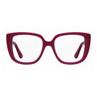 Moschino Eyeglasses Square Full Rim, Red Frame and Clear Demo Lens Lens MOS6220C9A00