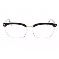 Tom Ford Eyeglasses Square Full Rim, Black Frame and Clear Demo Lenses Lens FT5550-B005