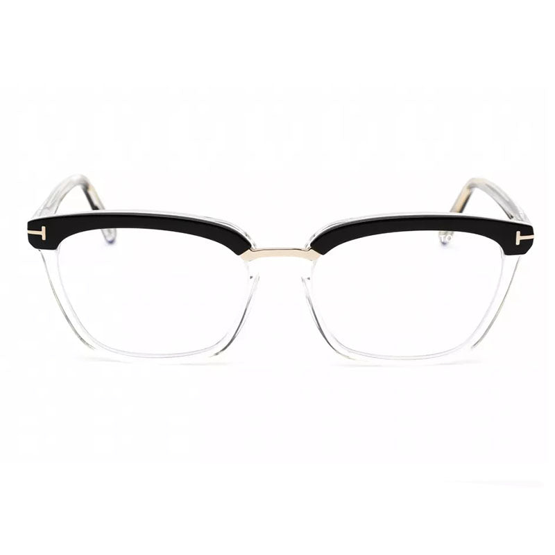 Tom Ford Eyeglasses Square Full Rim, Black Frame and Clear Demo Lenses Lens FT5550-B005
