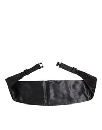 Dolce & Gabbana Dolce & Gabbana Black Men 100% Silk Belt Wide Waist Men's Cummerbund
