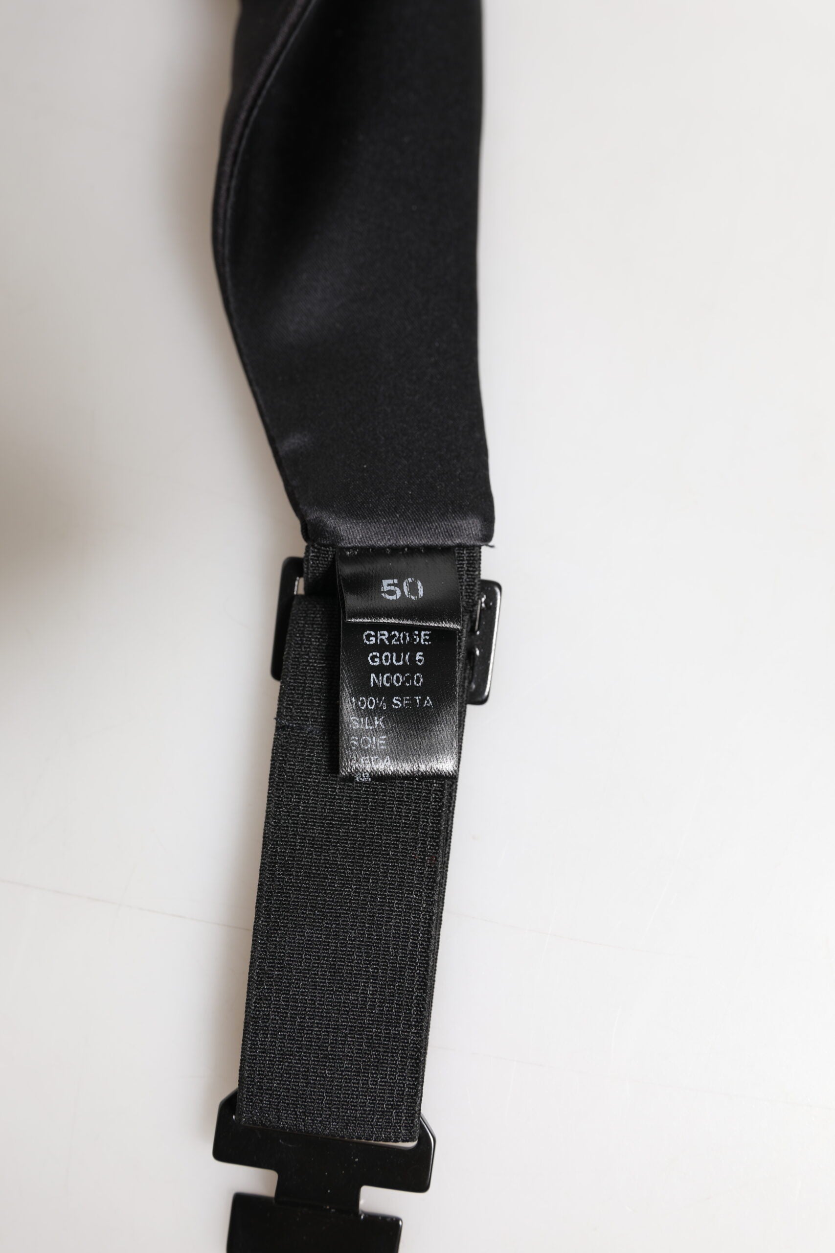 Dolce & Gabbana Dolce & Gabbana Black Men 100% Silk Belt Wide Waist Men's Cummerbund