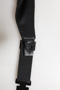 Dolce & Gabbana Dolce & Gabbana Black Men 100% Silk Belt Wide Waist Men's Cummerbund