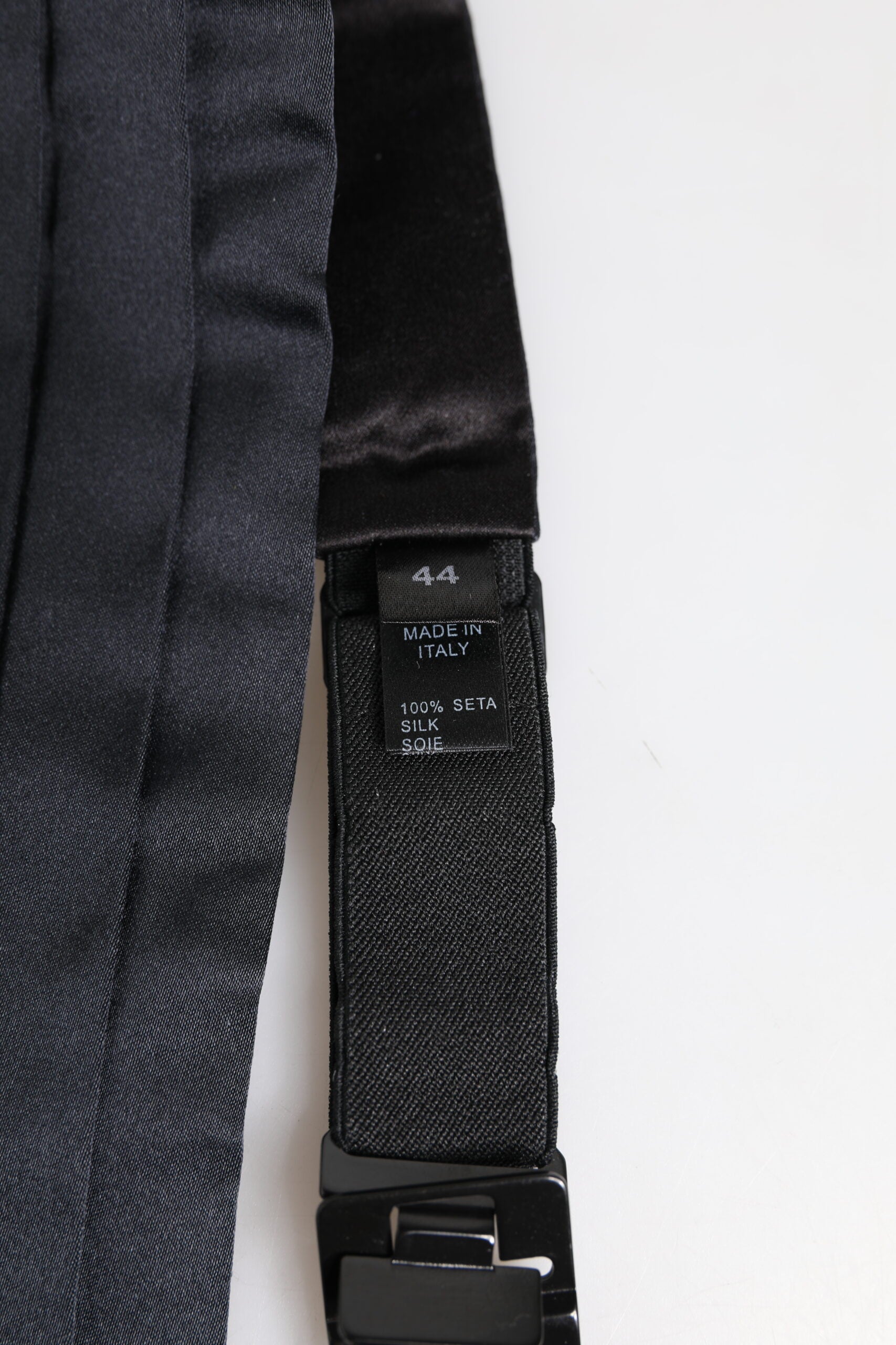 Dolce & Gabbana Dolce & Gabbana Dark Blue 100% Silk Belt Waist Men's Cummerbund