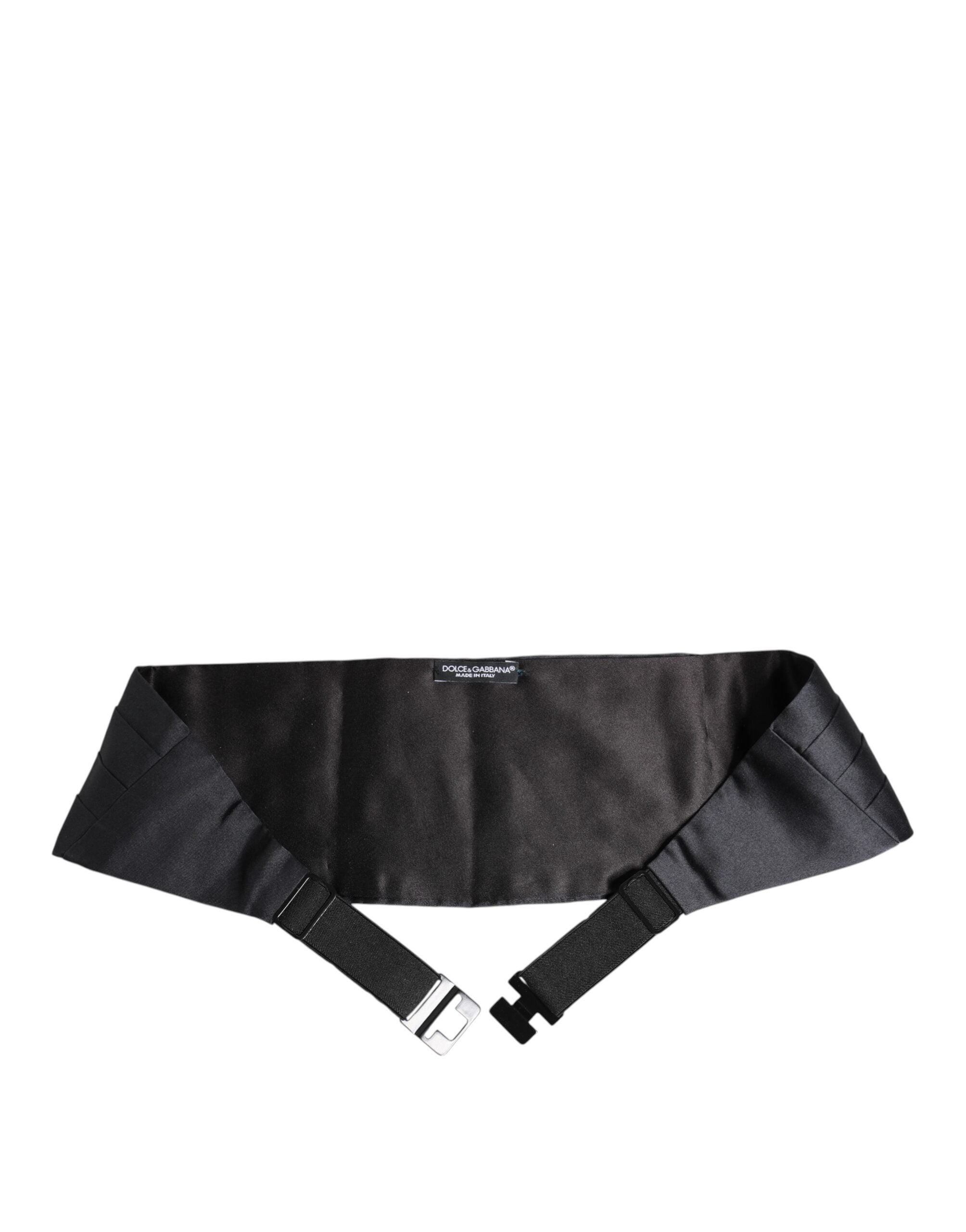 Dolce & Gabbana Dolce & Gabbana Dark Blue 100% Silk Belt Waist Men's Cummerbund