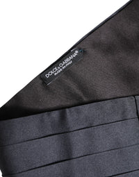 Dolce & Gabbana Dolce & Gabbana Dark Blue 100% Silk Belt Waist Men's Cummerbund