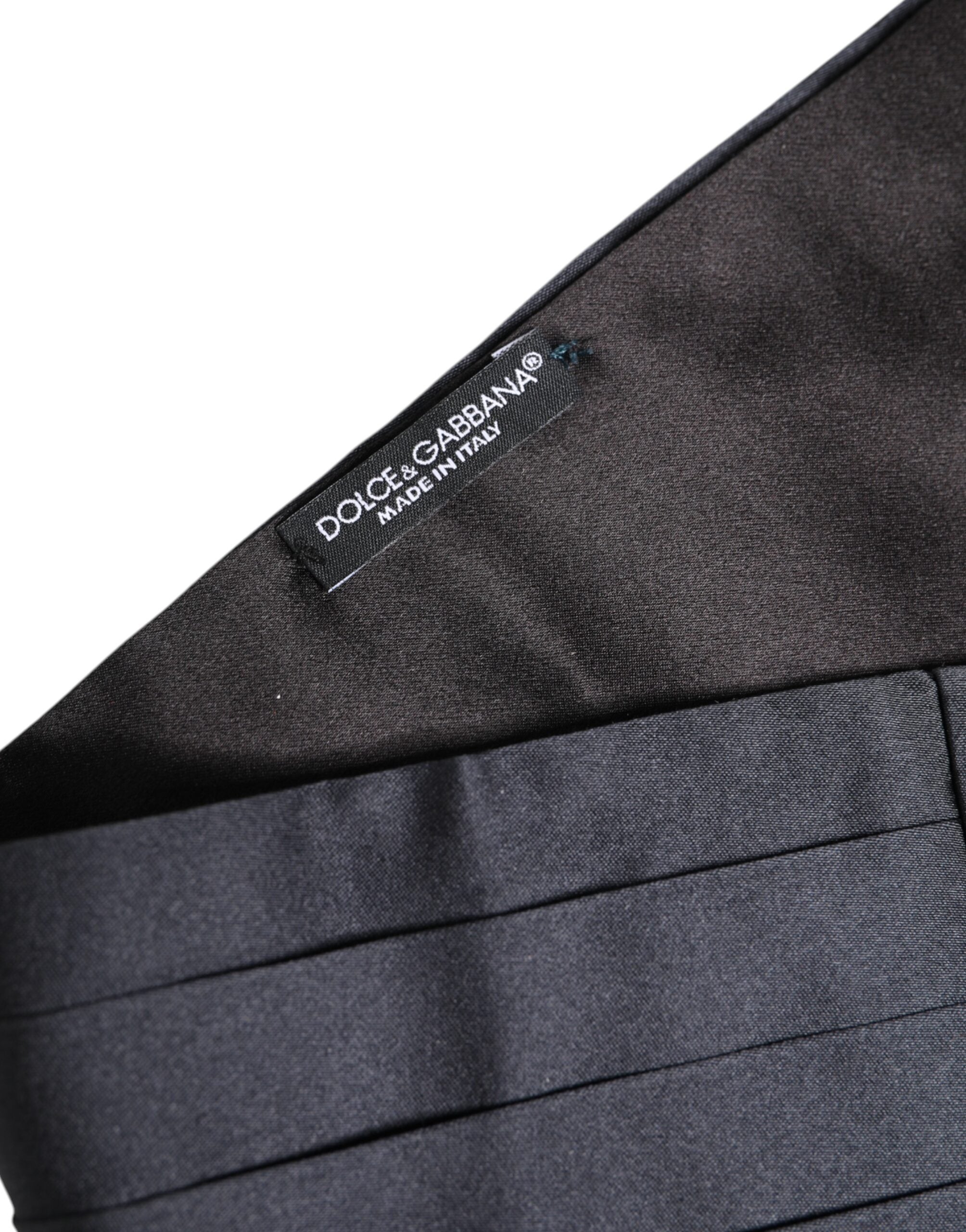 Dolce & Gabbana Dolce & Gabbana Dark Blue 100% Silk Belt Waist Men's Cummerbund