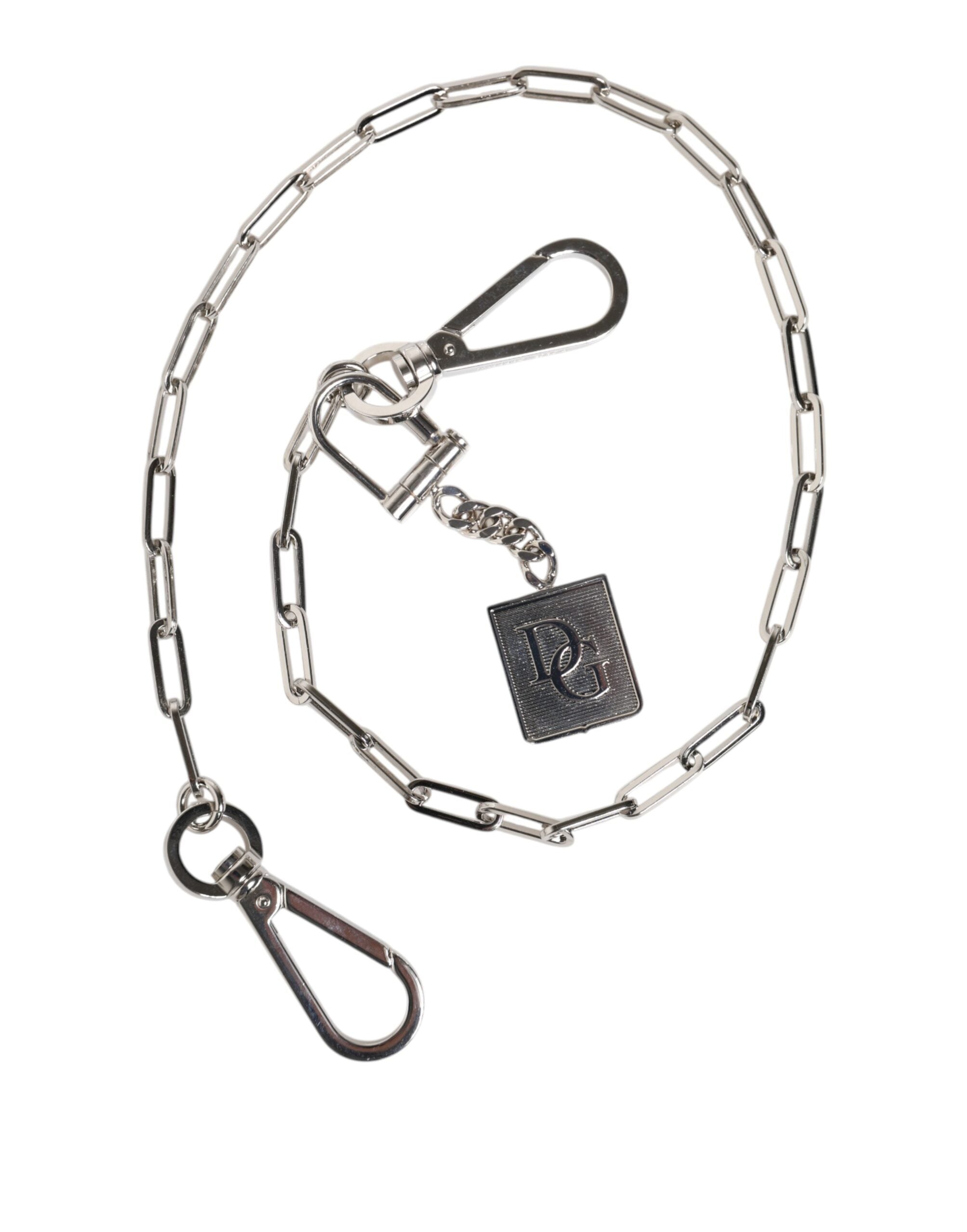 Dolce & Gabbana Dolce & Gabbana Silver Tone Metal Chain DG Charm Belt Men's Keychain