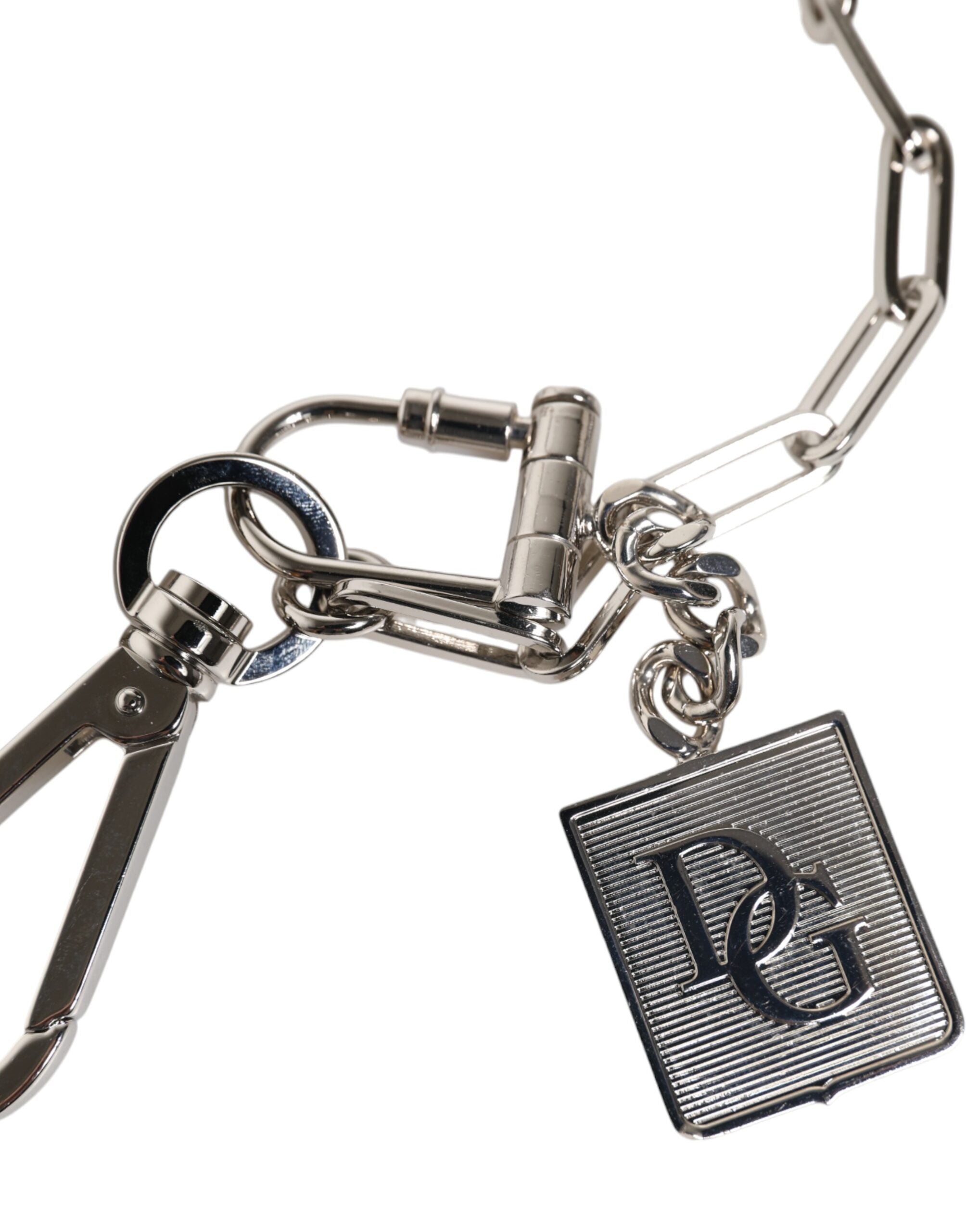 Dolce & Gabbana Dolce & Gabbana Silver Tone Metal Chain DG Charm Belt Men's Keychain