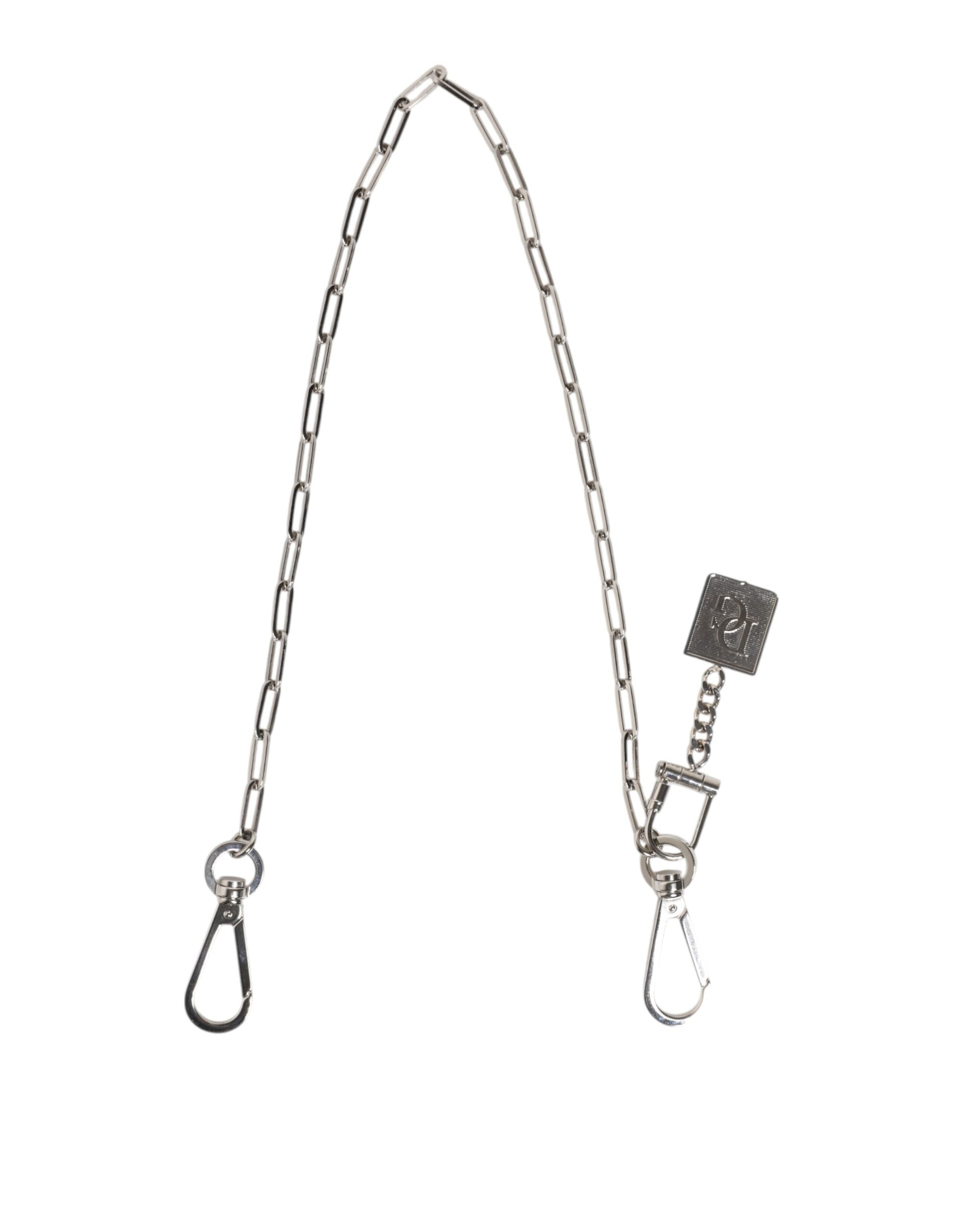 Dolce & Gabbana Dolce & Gabbana Silver Tone Metal Chain DG Charm Belt Men's Keychain
