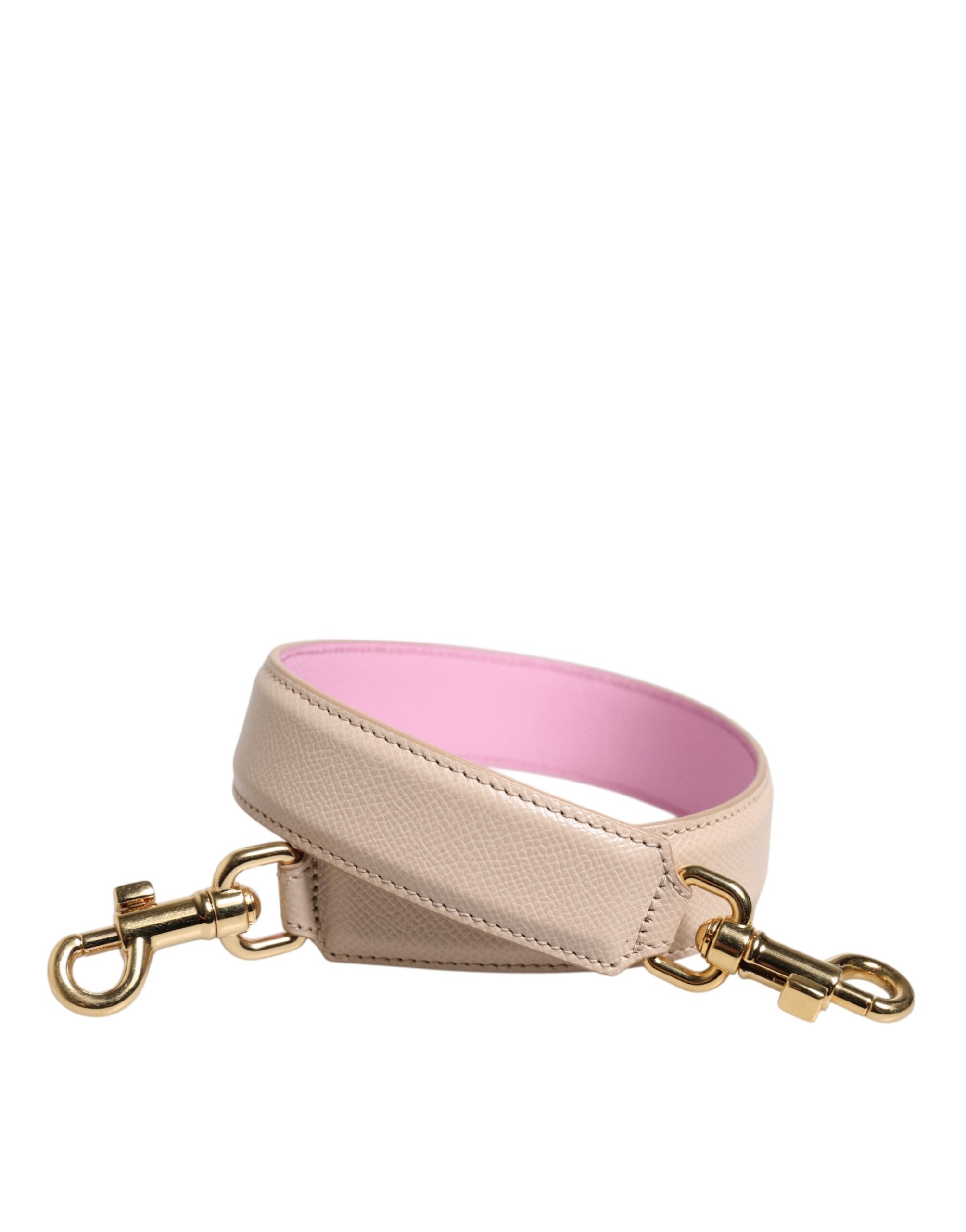 Dolce & Gabbana Dolce & Gabbana Beige Pink Leather Handbag Accessory Shoulder Women's Strap