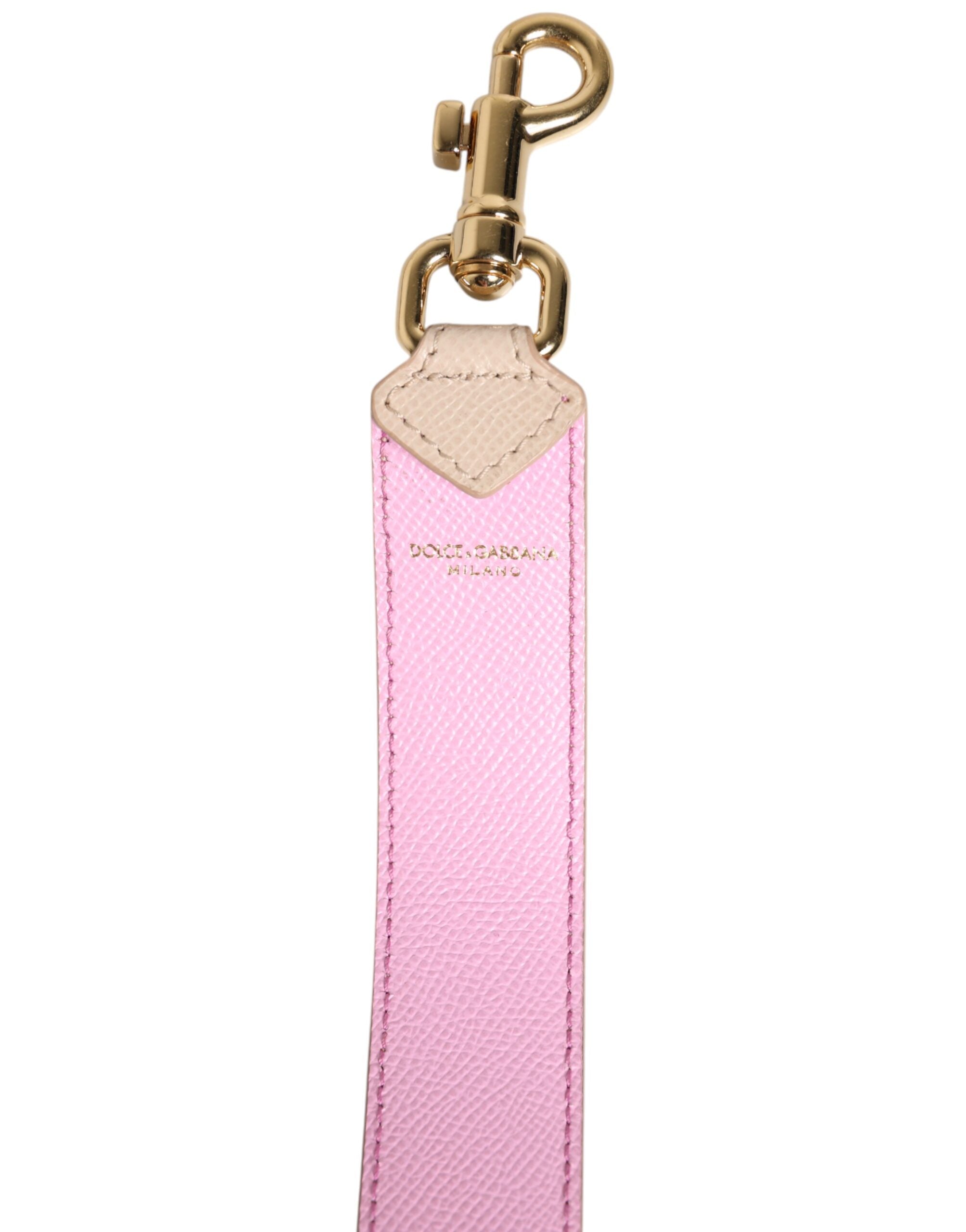 Dolce & Gabbana Dolce & Gabbana Beige Pink Leather Handbag Accessory Shoulder Women's Strap