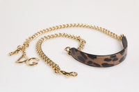 Dolce & Gabbana Dolce & Gabbana Brown Leopard Gold Brass Chain Accessory Shoulder Women's Strap