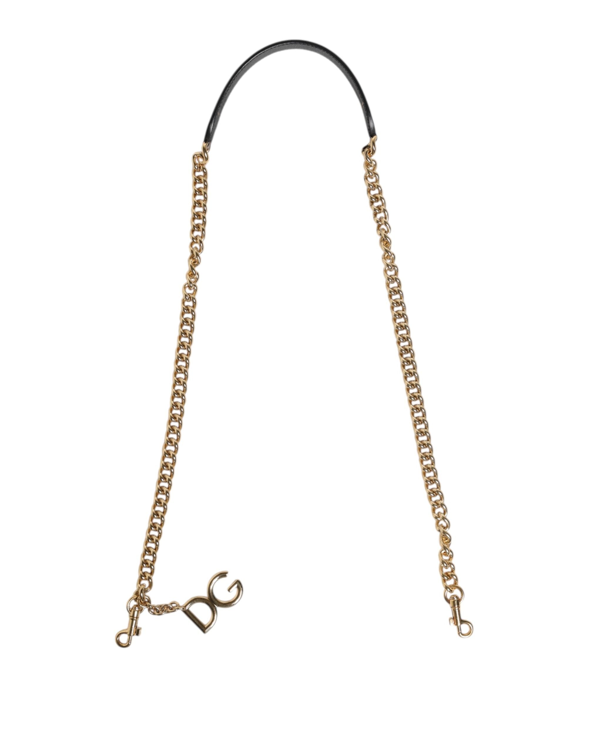 Dolce & Gabbana Dolce & Gabbana Brown Leopard Gold Brass Chain Accessory Shoulder Women's Strap