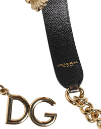 Dolce & Gabbana Dolce & Gabbana Brown Leopard Gold Brass Chain Accessory Shoulder Women's Strap