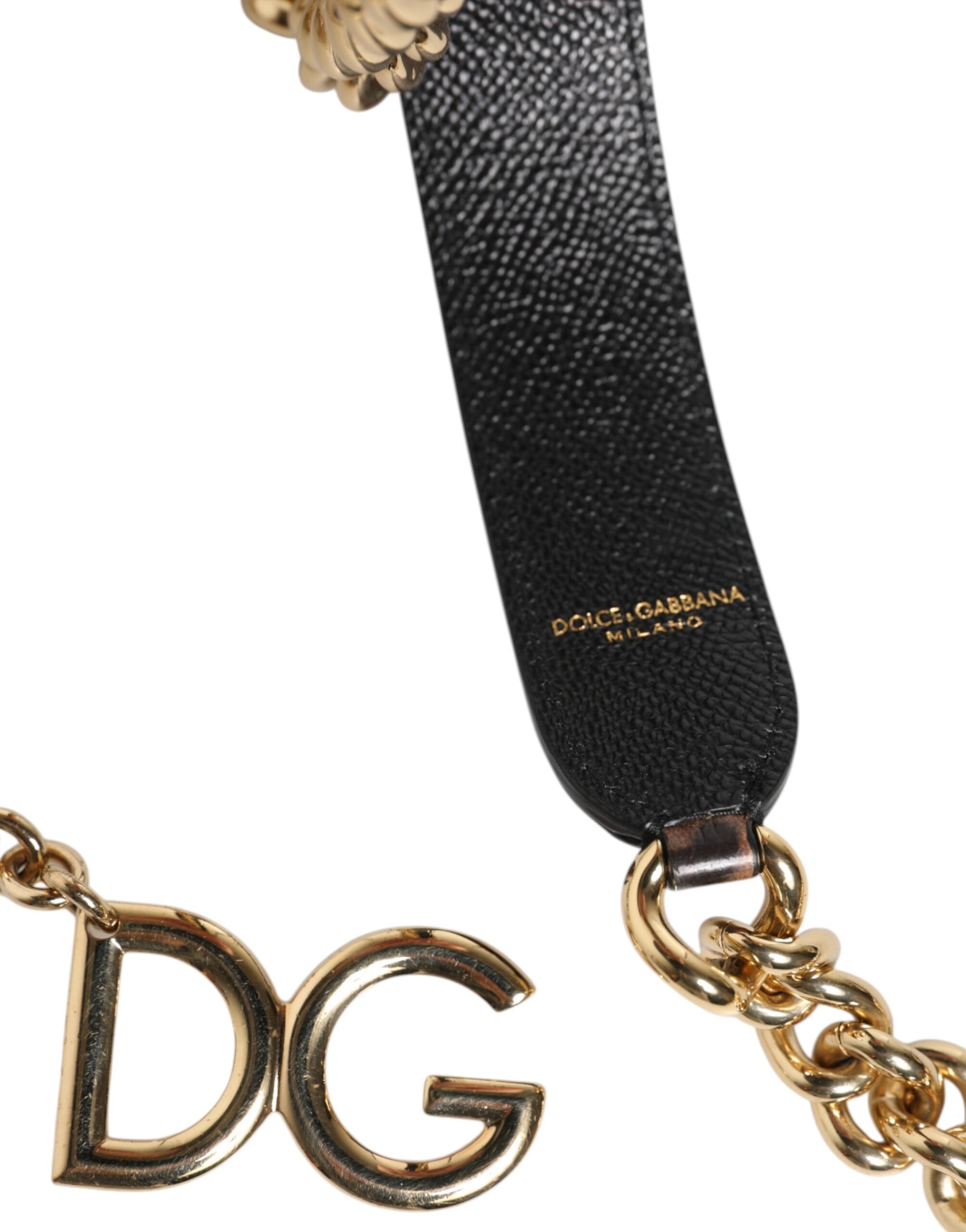 Dolce & Gabbana Dolce & Gabbana Brown Leopard Gold Brass Chain Accessory Shoulder Women's Strap