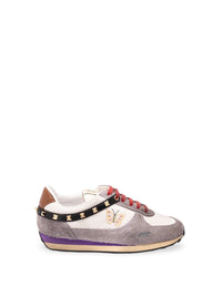 Valentino Garavani Women Stud Up Trainer With Butterfly Embroidery