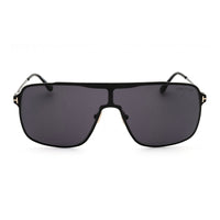 Tom Ford Tom Ford Sunglasses Shield Full Rim, Shiny Black Frame and Smoke Lens FT117301A