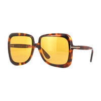Tom Ford Sunglasses Square Full Rim, Dark Havana Frame and Brown Lens FT115652E