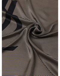Saint Laurent Silk Scarf Striped Pattern Men Navy Scarves & Shawls