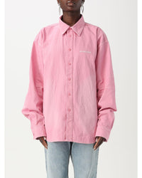 Balenciaga Oversized Cotton ButtonDown Shirt Women Blush Pink Shirts & Tops 34 Blush Pink