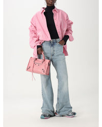 Balenciaga Oversized Cotton ButtonDown Shirt Women Blush Pink Shirts & Tops