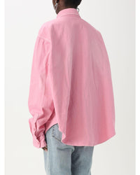 Balenciaga Oversized Cotton ButtonDown Shirt Women Blush Pink Shirts & Tops