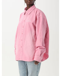 Balenciaga Oversized Cotton ButtonDown Shirt Women Blush Pink Shirts & Tops