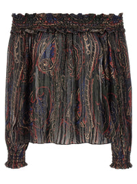 Saint Laurent Women Smock Stitch Blouse