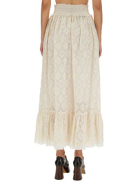 Gucci Women Floral Broderie Anglaise Skirt